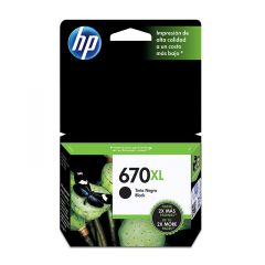 Cartucho de tinta HP 670XL negra Original (CZ117AL) Para HP Deskjet 4615, 4625, 3525, 5525