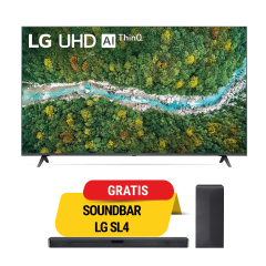 Bundle Kit Televisor UHD TV 60" LG | Smart TV 4K | AI ThinQ + Gratis SoundBar LG