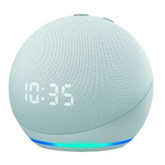 Amazon Echo Dot 4th Gen. Con Reloj Glacier Blanco