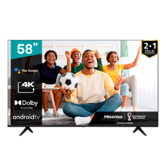 Hisense Tv | 58" | H6500G |  Smart  | UHD  | Android |  Bluetooth | ATSC | Negro 