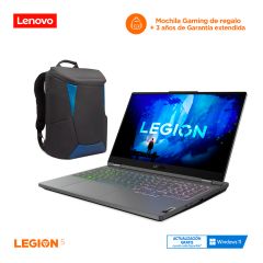 Lenovo Legion 5 | AMD Ryzen 5 5600H 3.3Ghz | 16GB Ram | 512GB SSD | 15.6" | Windows 10 Home | Negro | Incluye Mochila Lenovo