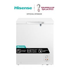 Congelador Hisense 5.1 Cuft Chest Freezer Adjustable Temperature Control Plastic Basket  Blanco